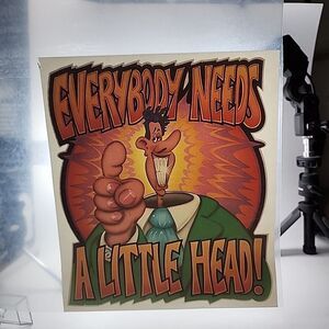 Everybody Needs A Little Head Vintage Iron On‎ Heat Transfer 70s 80s Adult humor